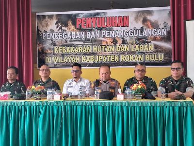 Antisipasi Karhutla, Camat dan Kapolsek Ujung Batu Gerakkan Sinergi Lintas Sektor