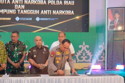 Berantas Narkoba, Desa Jangkang Resmi Jadi Kampung Tangguh Anti Narkoba di Bengkalis