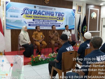 Dinkes Rohul Gencarkan Tracing TBC, Target 300 Orang per Hari Dilapas Kelas II B Pasir Pengaraian