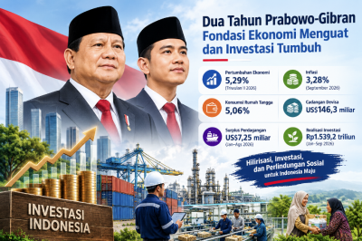 Dua Tahun Prabowo-Gibran, Fondasi Ekonomi Menguat, Investasi Terus Bertumbuh