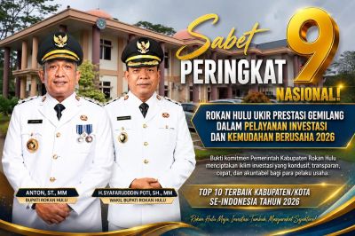 Sabet Peringkat 9 Nasional! Rokan Hulu Ukir Prestasi Gemilang dalam Pelayanan Investasi dan Kemudahan Berusaha 2026