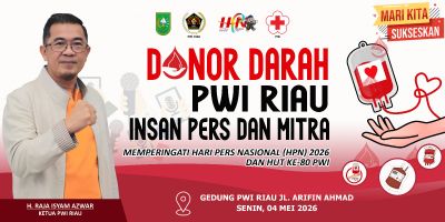 Semarakkan HPN dan HUT ke-80, PWI Riau Gelar Donor Darah