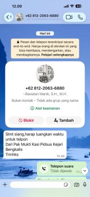 Waspada! Oknum Catut Nama Kasi Pidsus Kejari Bengkalis, Pejabat OPD Diminta Transfer Uang